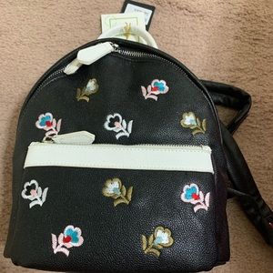 Vegan leather mini backpack